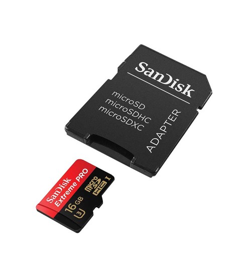 SanDisk Extreme Pro microSDHC UHS-I Class 10 U3 95MB/s 16GB (with Adapter)